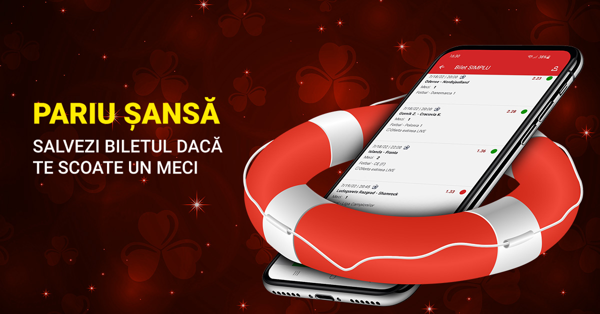 Pariul Șansă îți salvează biletul pe care te-a scos un meci! 