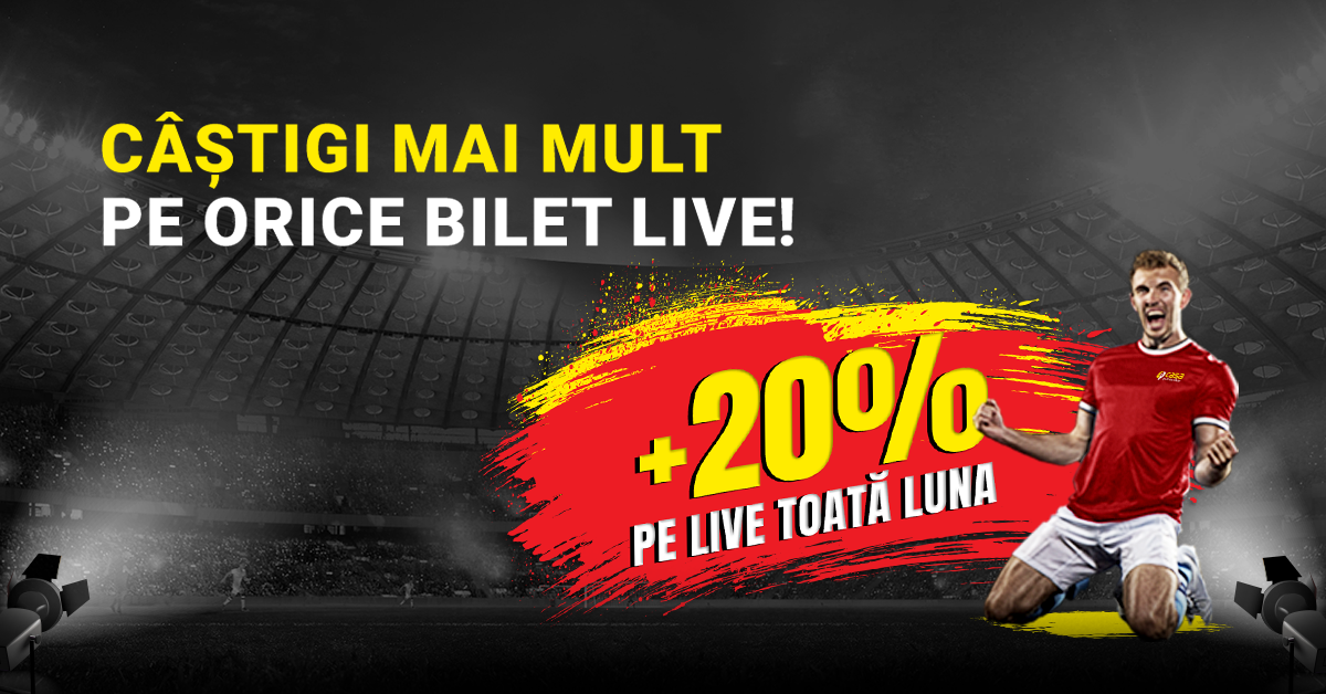 În luna septembrie: câștigi mai mult pe orice bilet LIVE!