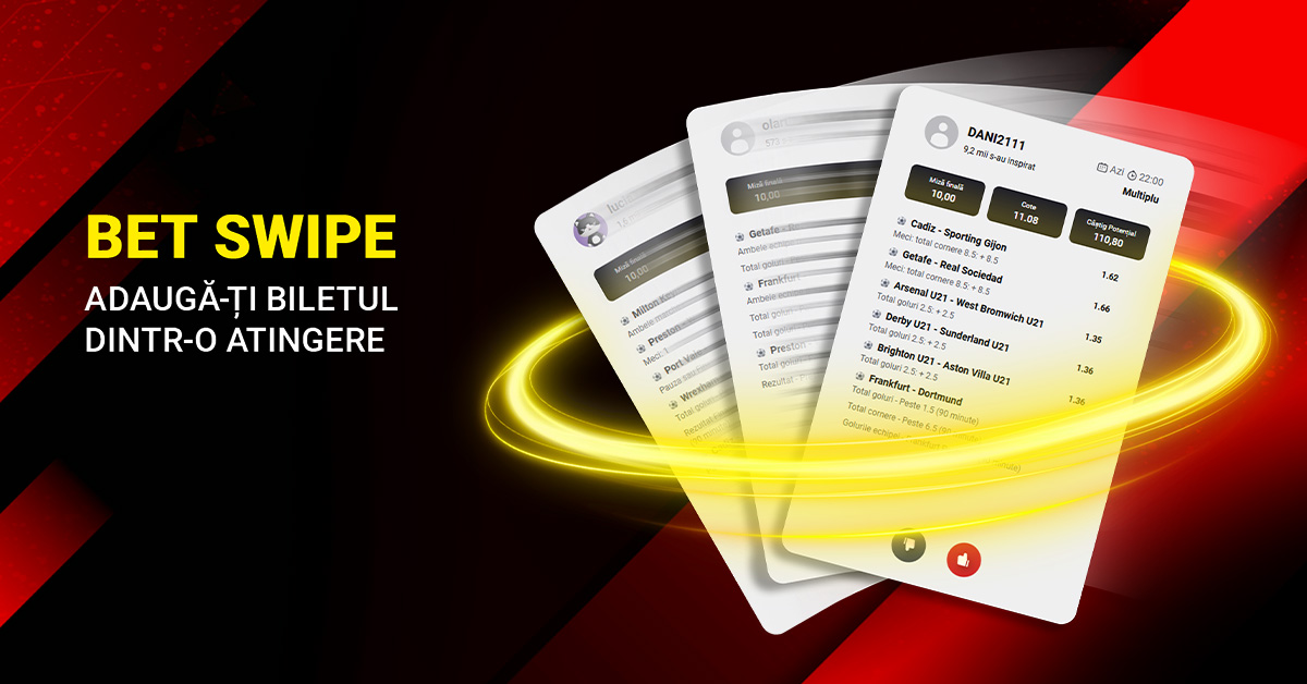 Bet Swipe: pariezi dintr-o singură atingere